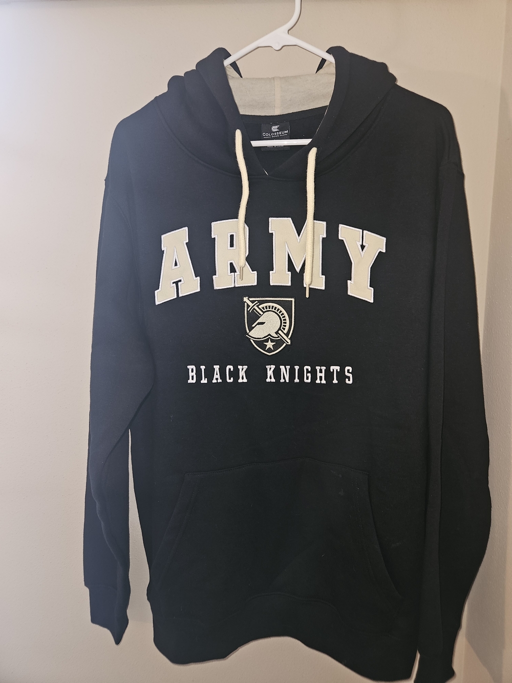Army Black Knights Footnall Hoodie with Cream Lettering